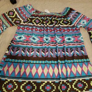 LILYPAD Aztec Bright  Print Tunic Dress